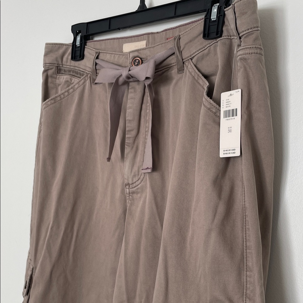 Anthropologie Pilcro Parachute Cargo Pants Neutral Beige size 31 NWT